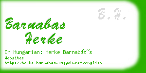 barnabas herke business card